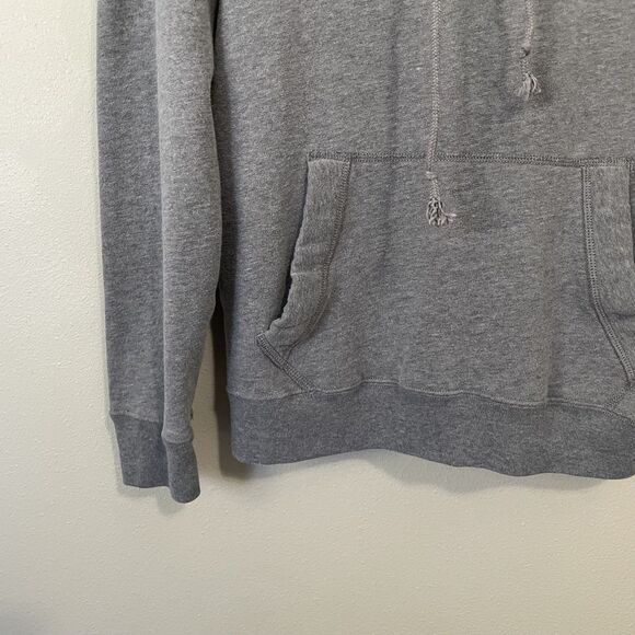 Abercrombie & Fitch Soft A&F Fleece Hoodie Mens XS Gray Embroidered Spellout - Picture 6 of 9